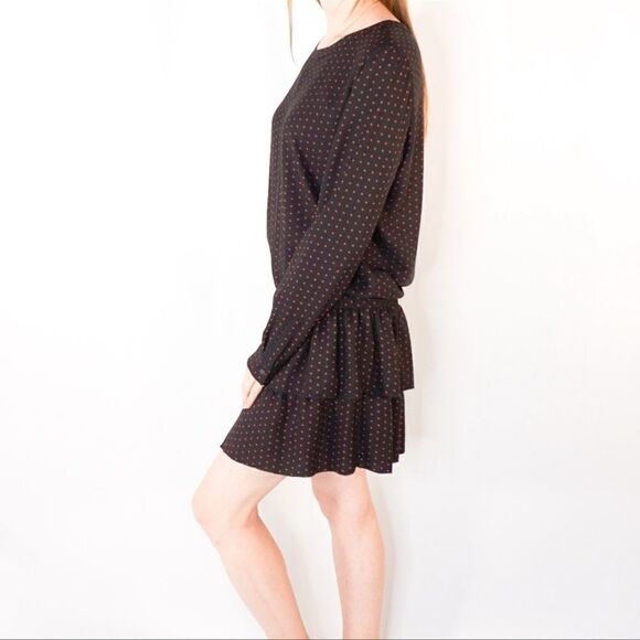 Scotch & Soda black star print ruffled mini dress - Picture 9 of 15